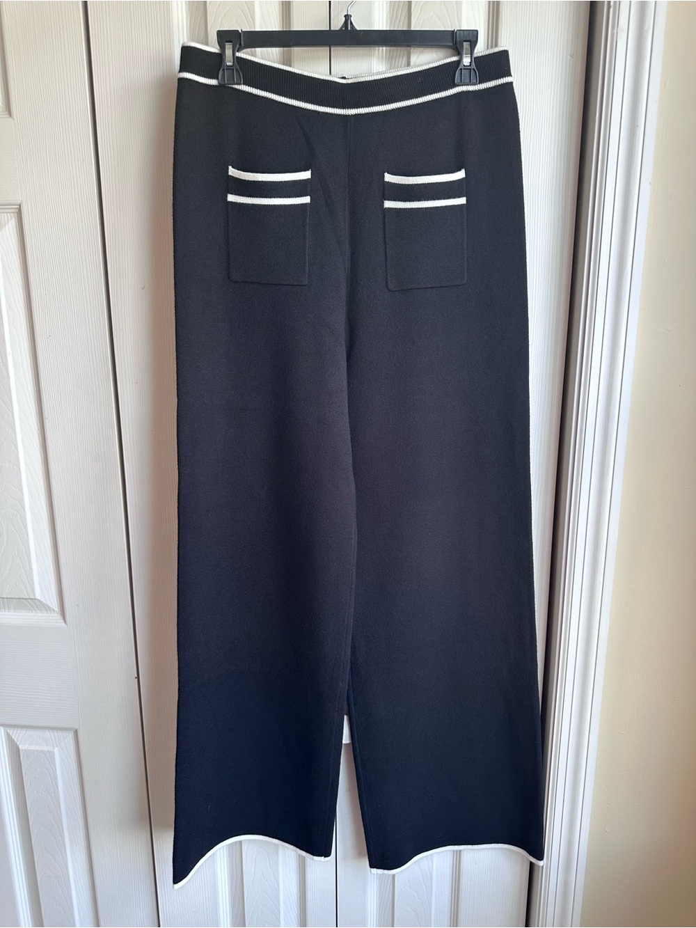 White Birch Black Pants with White Trim